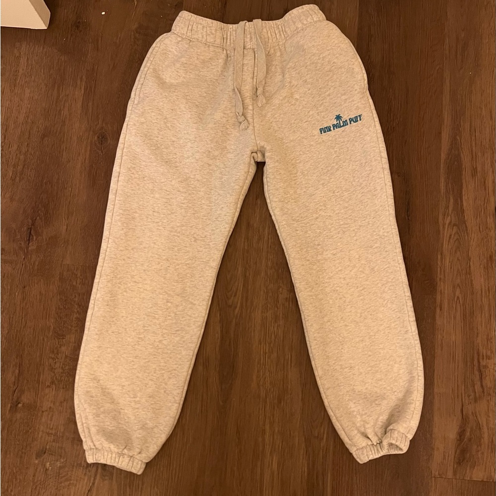 Pink Palm Puff sweatpants